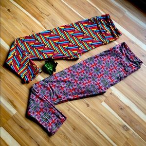 2 Pairs Ladies’ LuLaRoe Tall & Curvy Leggings